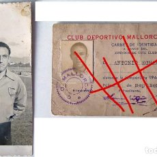Coleccionismo deportivo: FÚTBOL - CARNET Y FOTOGRAFÍA DEL JUGADOR 'CASTRO', REAL MALLORCA 1946/1947. Lote 363254965