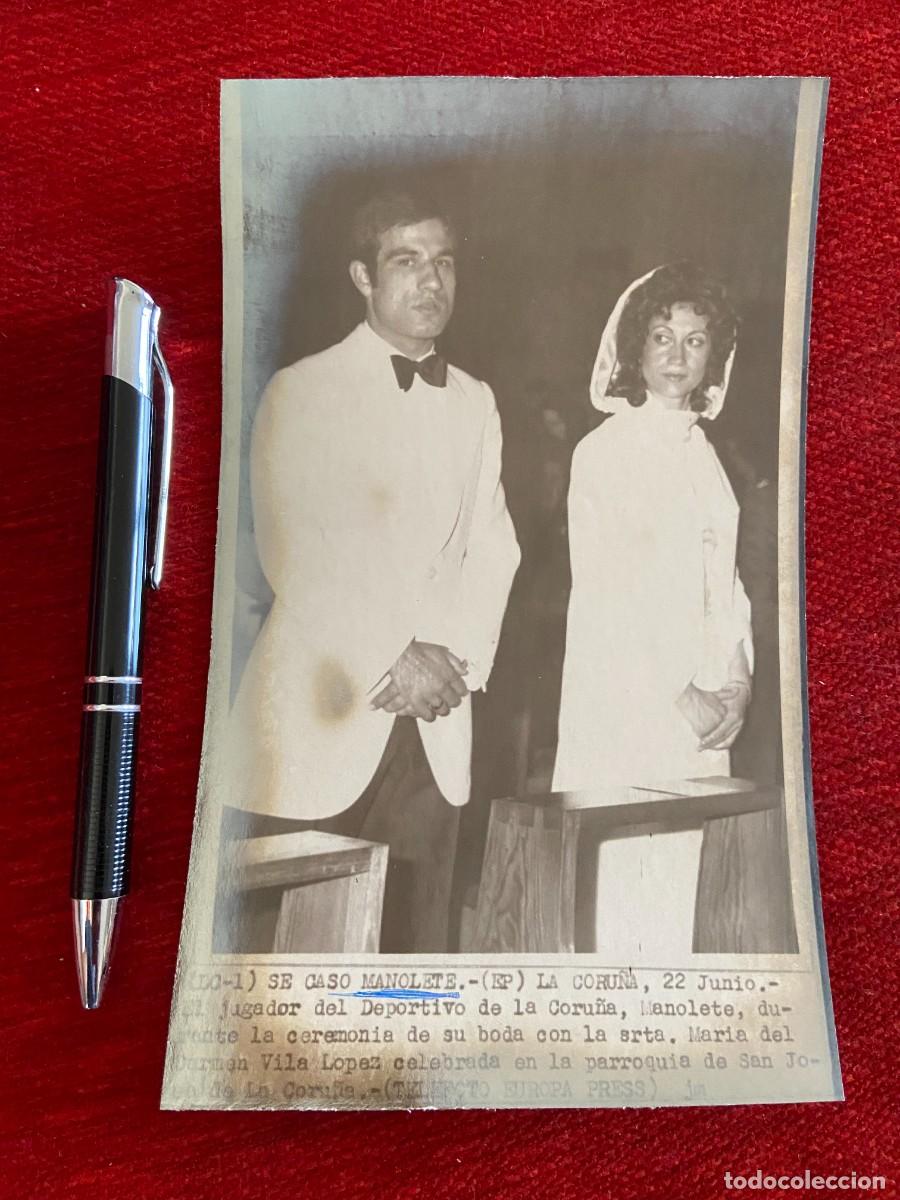 Coleccionismo deportivo: F24511 FOTO FOTOGRAFIA ORIGINAL BODA MANOLETE MARIA DEL CARMEN VILA LOPEZ DEPORTIVO CORU&Ntilde;A