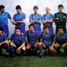 Coleccionismo deportivo: F.C. BARCELONA. ALINEACIÓN FINALISTA RECOPA 1990-1991 EN ROTTERDAM CONTRA MANCHESTER U. FOTO