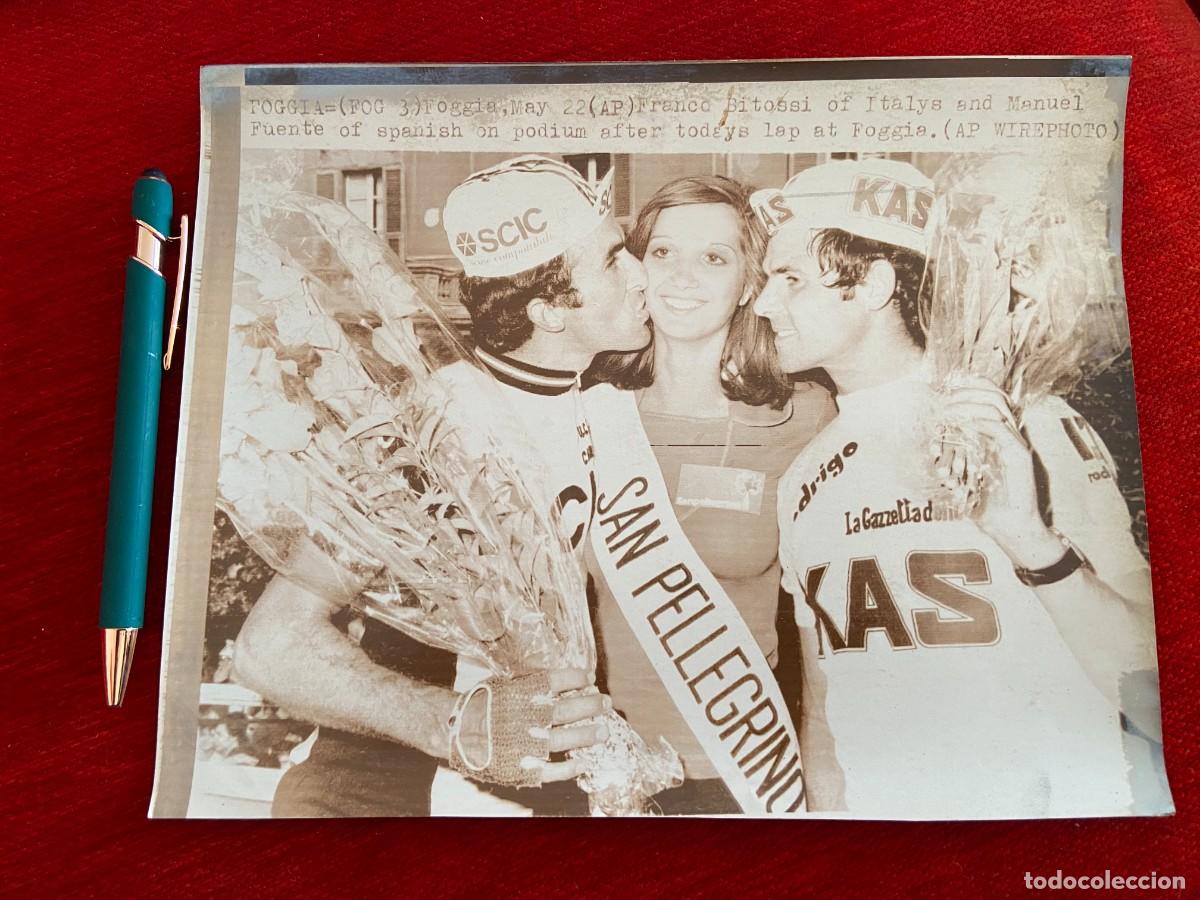 Coleccionismo deportivo: F25104 FOTO FOTOGRAFIA ORIGINAL CICLISMO GIRO ITALIA 1974 FRANCO BITOSSI MANUEL FUENTE