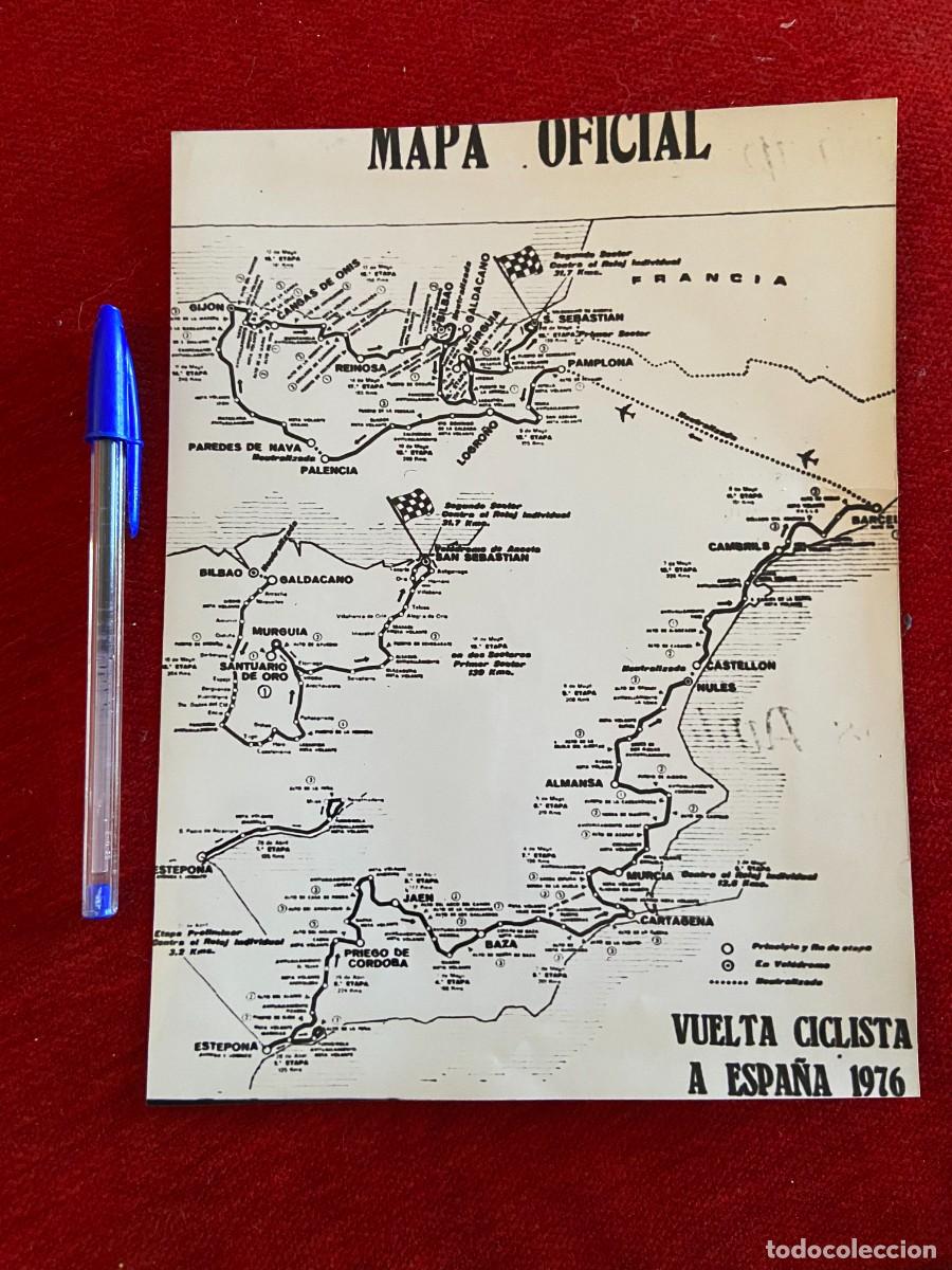 Coleccionismo deportivo: F26279 FOTO FOTOGRAFIA ORIGINAL CICLISMO VUELTA A ESPA&Ntilde;A 1976 MAPA GRAFICO ETAPAS