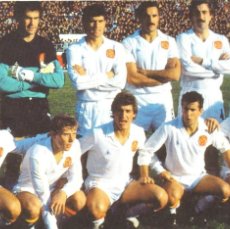 Coleccionismo deportivo: SELECCIÓN ESPAÑOLA DE FÚBOL. ALINEACIÓN PARTIDO CLASIF. EUROCOPA 1988 EN TIRANA CONTRA ALBANIA. FOTO. Lote 403312019