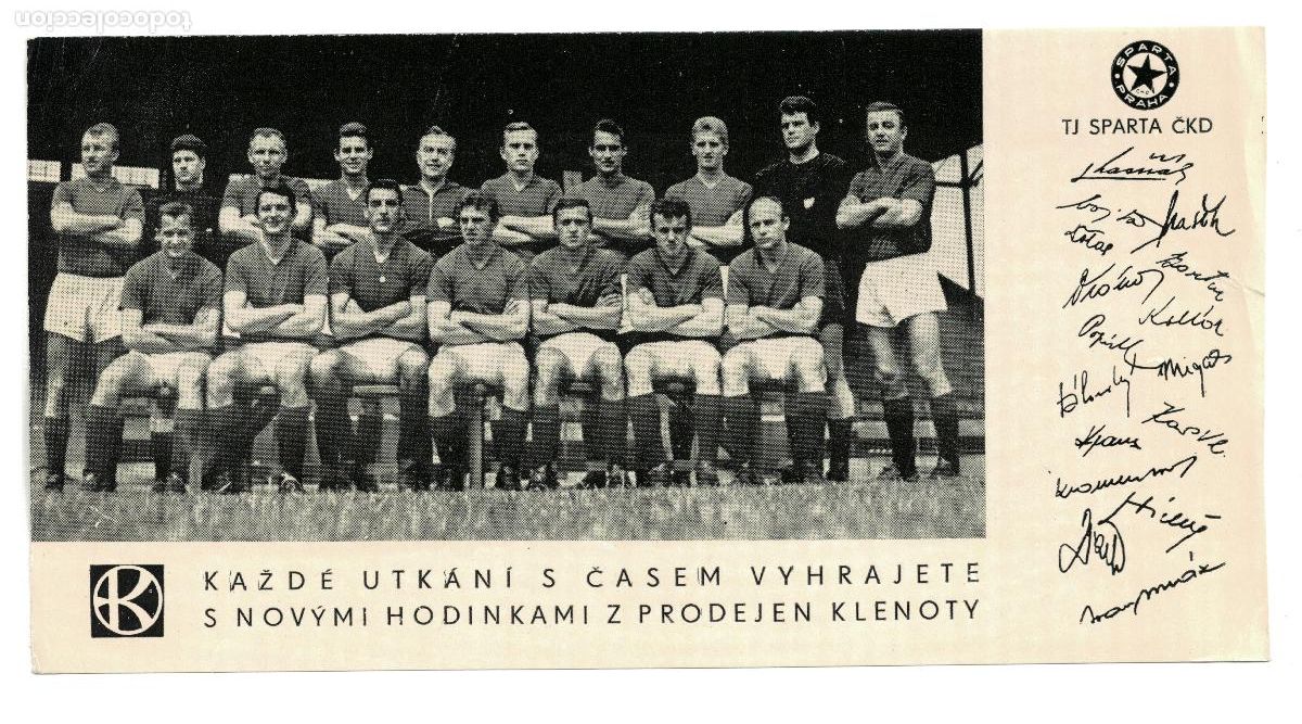 Sports collectibles: FUTBOL - PLANTILLA DEL SPARTA DE PRAGA (CHECOSLOVAQUIA) - FIRMAS IMPRESAS -