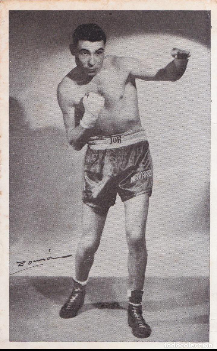 Coleccionismo deportivo: ANTIGUA FOTOGRAFIA DEDICADA DEL BOXEADOR ALICANTINO RICARDO NAVARRO - 1963 - (14,7X9,2)