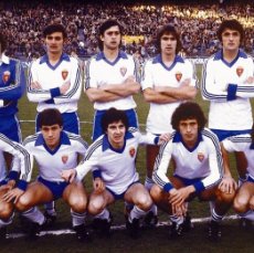 Coleccionismo deportivo: R. ZARAGOZA. ALINEACIÓN PARTIDO DE LIGA 1979-1980 EN EL CALDERÓN CONTRA AT. MADRID. FOTO