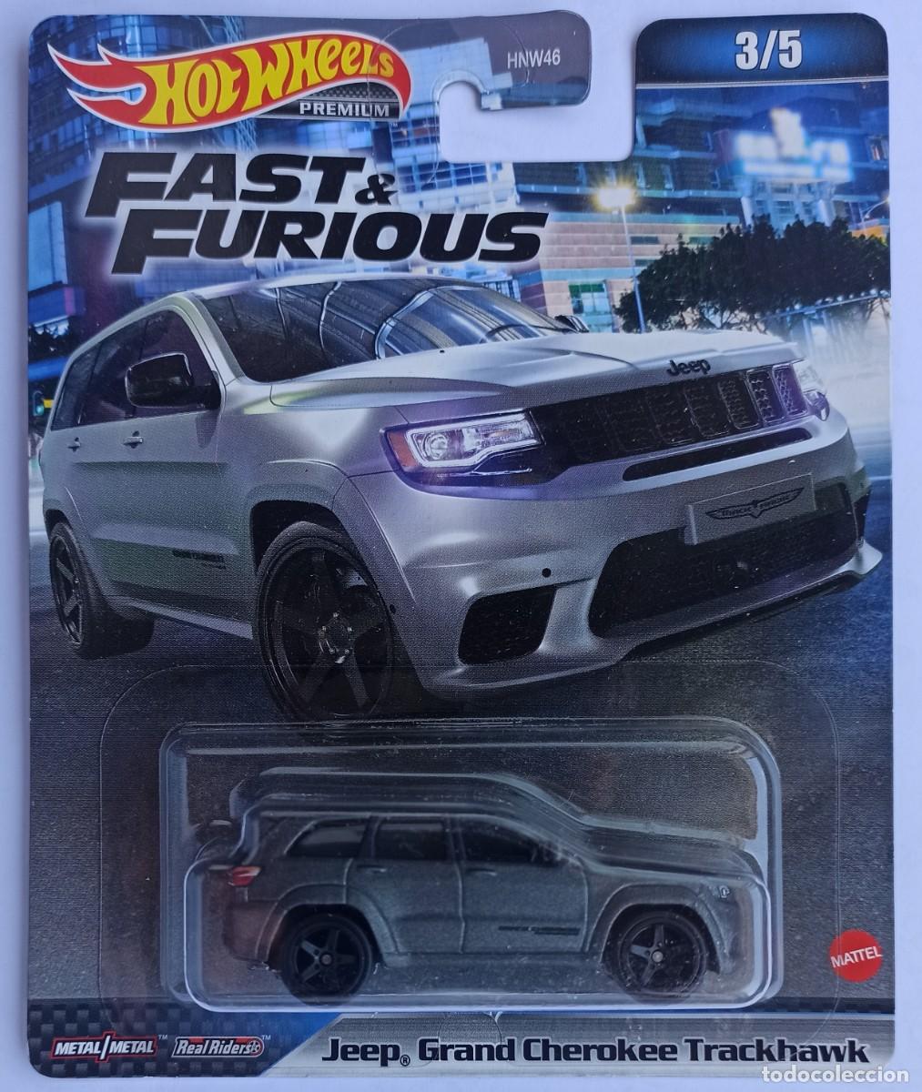 Coleccionismo deportivo: HOT WHEELS PREMIUM. JEEP GRAND CHEROKEE TRACKHAWK. FAST & FURIOUS. REAL RIDERS.
