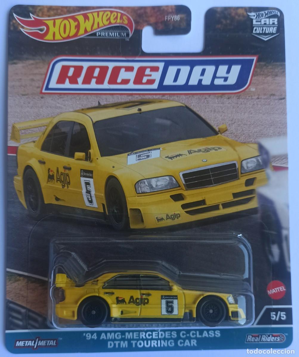 Coleccionismo deportivo: HOT WHEELS PREMIUM. '94 AMG-MERCEDES C-CLASS DMT TOURING CAR. RACE DAY. REAL RIDERS.