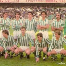 Coleccionismo deportivo: R.BETIS B. ALINEACIÓN PARTIDO DE LIGA 1985-1986 EN EL B. VILLAMARÍN CONTRA EL ESPAÑOL. FOTO