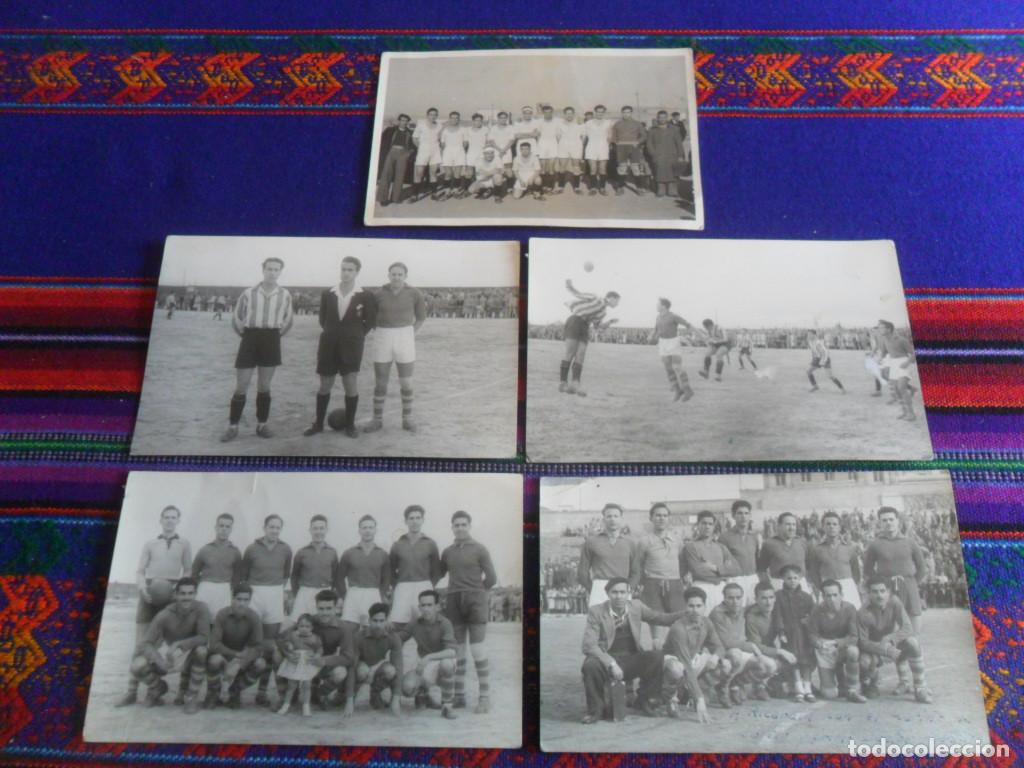 Sports collectibles: 4 FOTO ORIGINAL PARTIDO RCD CARABANCHEL VS CD MOSCARD&Oacute;. A&Ntilde;OS 50. REGALO TARJETA POSTAL AGFA. RARAS.