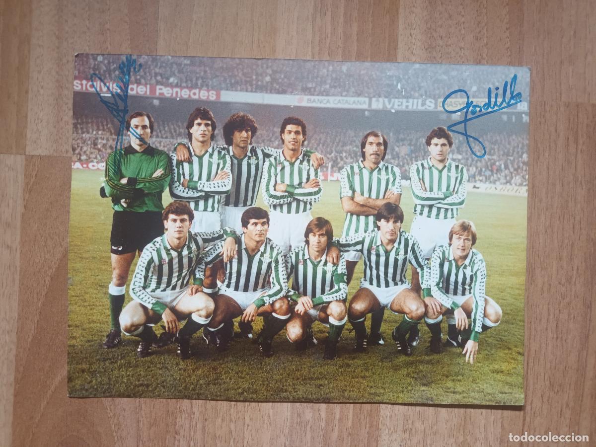 Sports collectibles: FOTOGRAFIA PLANTILLA REAL BETIS FUTBOL CAMP NOU FOTO SEGUI. ESNAOLA, GORDILLO, CANITO, RINCON, ETC