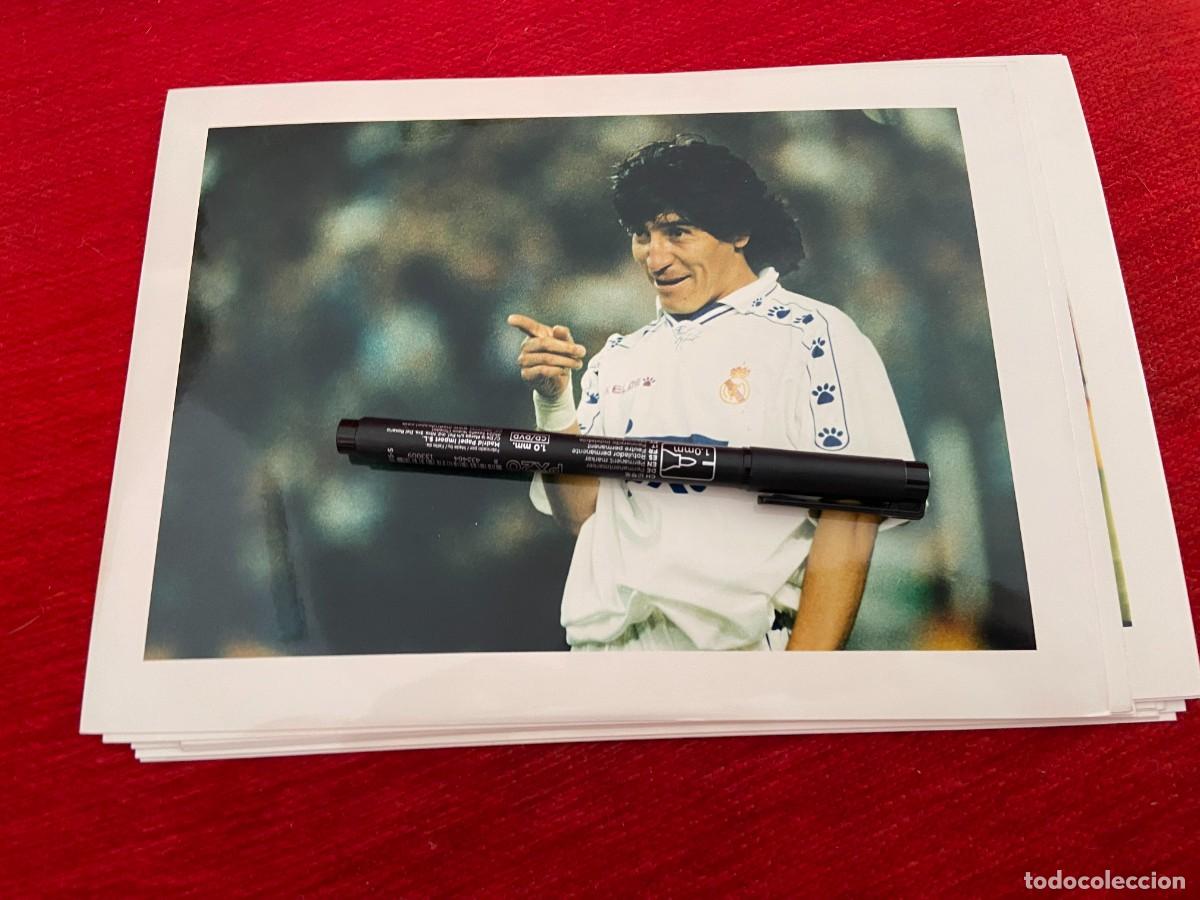 Collectionnisme sportif: F30205 FOTO FOTOGRAFIA ORIGINAL FUTBOL REAL MADRID IVAN ZAMORANO CELEBRACION GOL