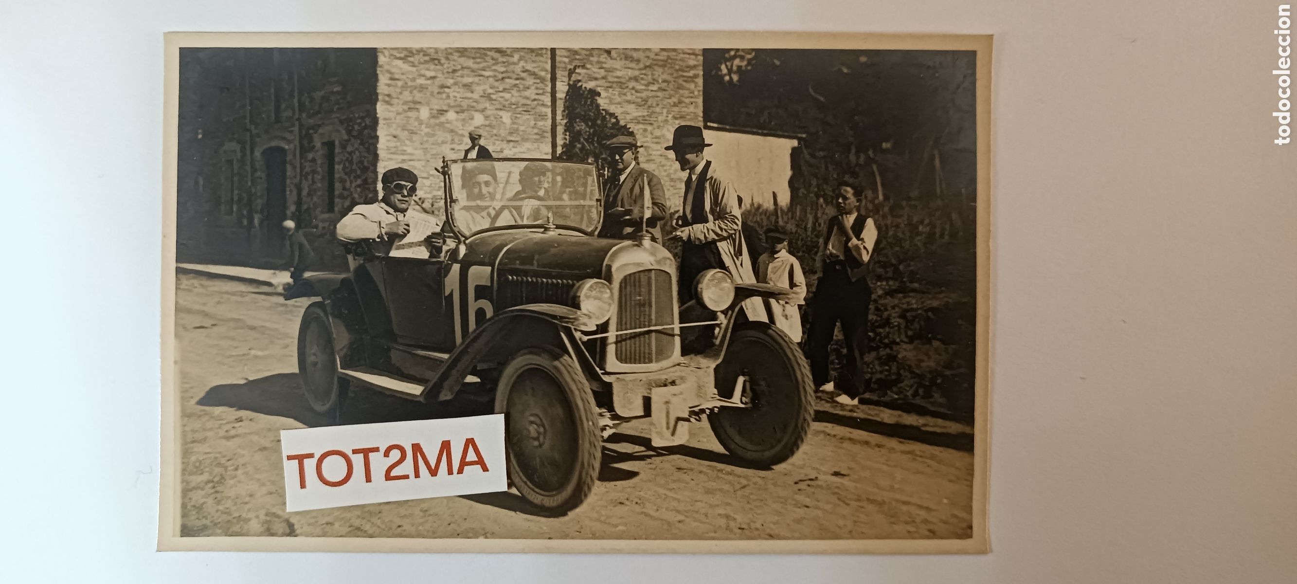 Coleccionismo deportivo: Antigua fotograf&iacute;a postal, carreras de coches. Posiblemente Citroen a&ntilde;os 20 - 40