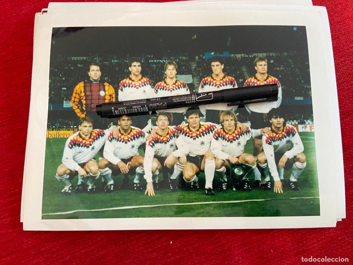 Collectionnisme sportif: F30762 FOTO FOTOGRAFIA ORIGINAL ESPA&Ntilde;A 0-0 ALEMANIA (22-2-1995) ONCE ALINEACION