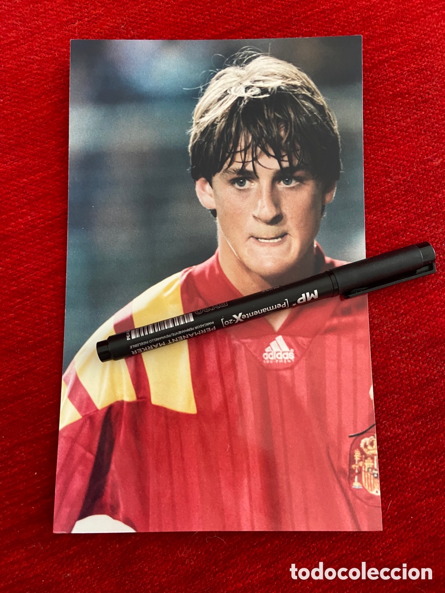 Colecionismo desportivo: F31244 FOTO FOTOGRAFIA ESPA&Ntilde;A SELECCION ESPA&Ntilde;OLA THOMAS CHRISTIANSEN