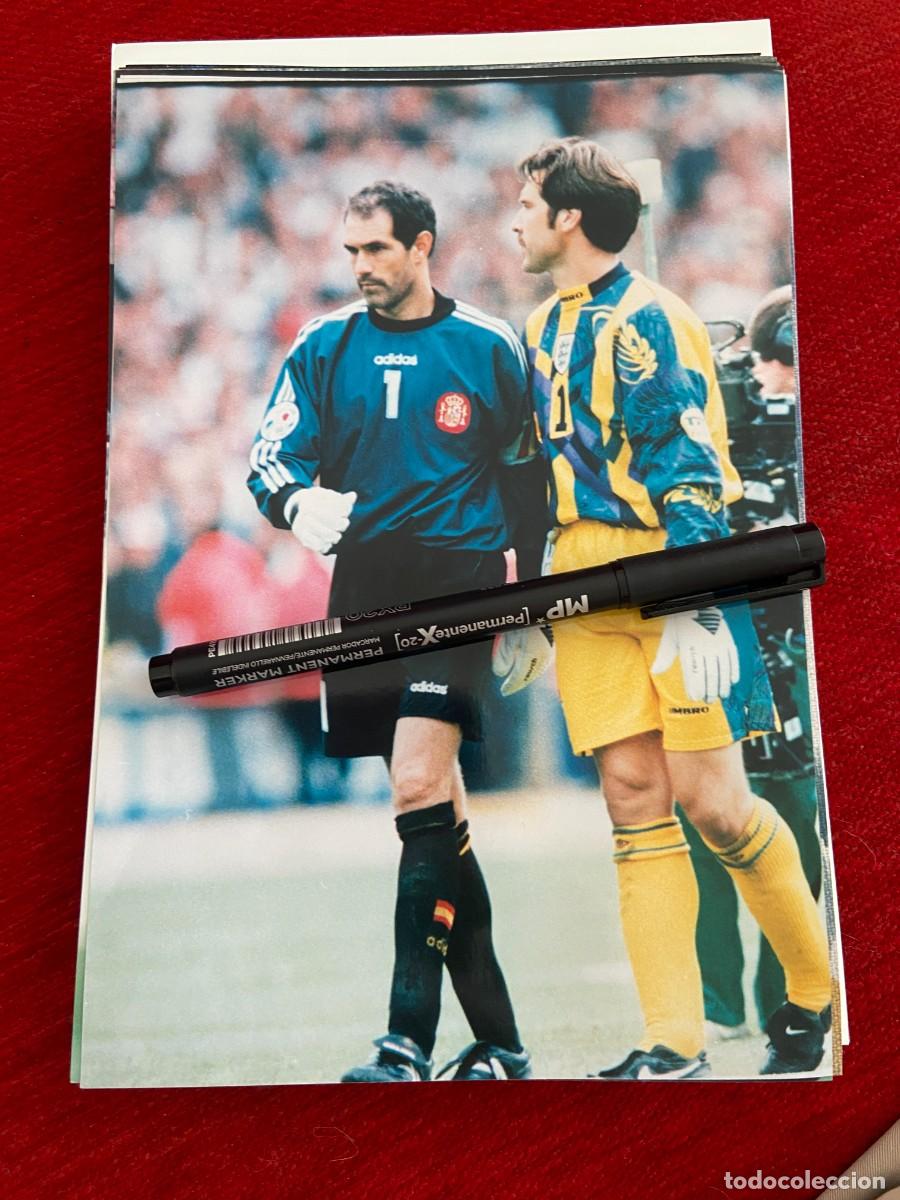 Collectionnisme sportif: F31270 FOTO FOTOGRAFIA SELECCION ESPA&Ntilde;OLA ESPA&Ntilde;A INGLATERRA ZUBIZARRETA DAVID SEAMAN