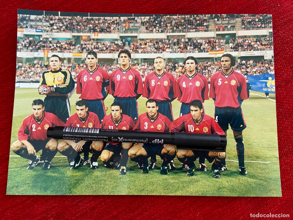 Collectionnisme sportif: F31286 FOTO FOTOGRAFIA ONCE ALINEACION SELECCION ESPA&Ntilde;OLA ESPA&Ntilde;A 1994