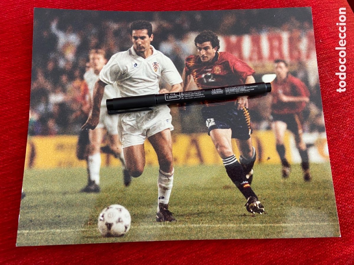 Sports collectibles: FF871 GRAN FOTO FOTOGRAFIA ORIGINAL SELECCION ESPA&Ntilde;OLA ESPA&Ntilde;A CROACIA (23-3-1994) CAMARASA