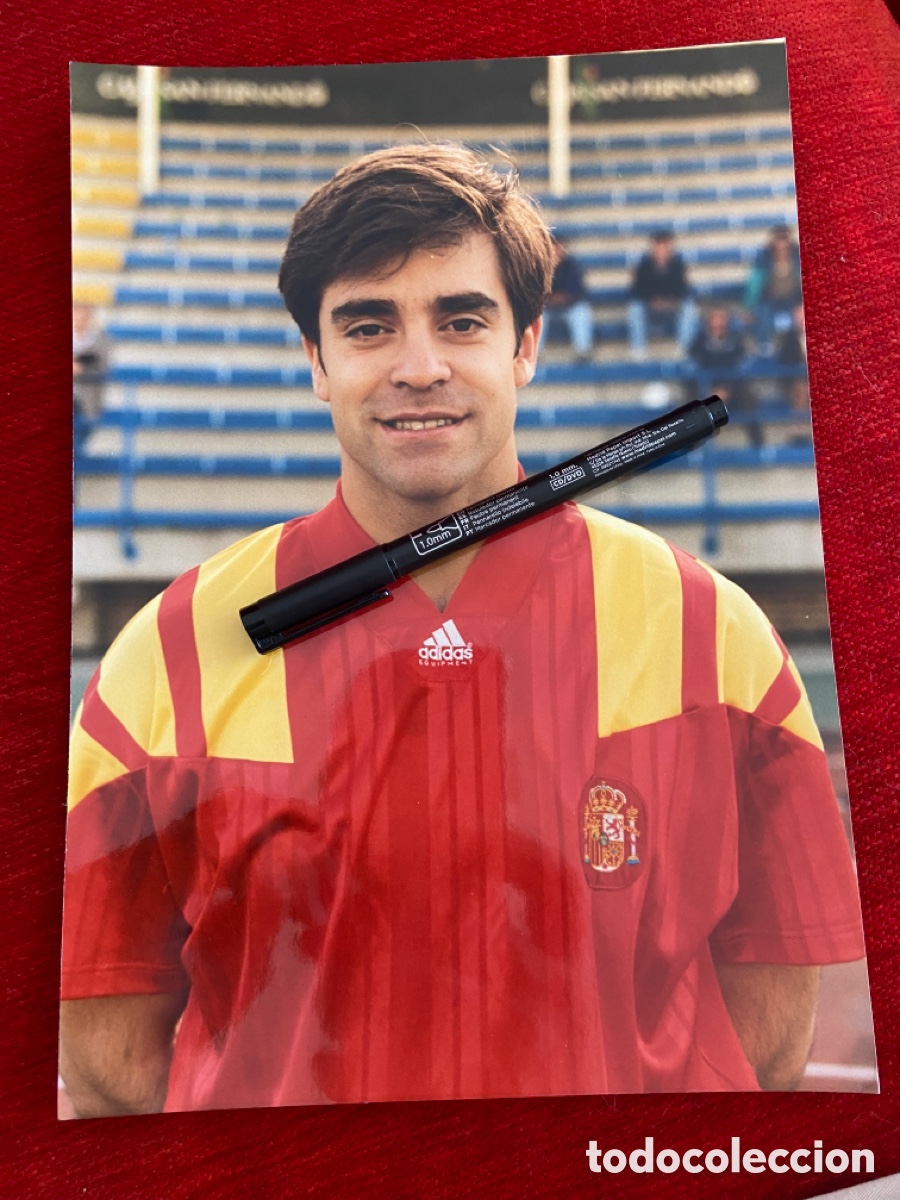 Sports collectibles: FF872 GRAN FOTO FOTOGRAFIA ORIGINAL SELECCION ESPA&Ntilde;OLA ESPA&Ntilde;A ROBERTO SOLOZABAL