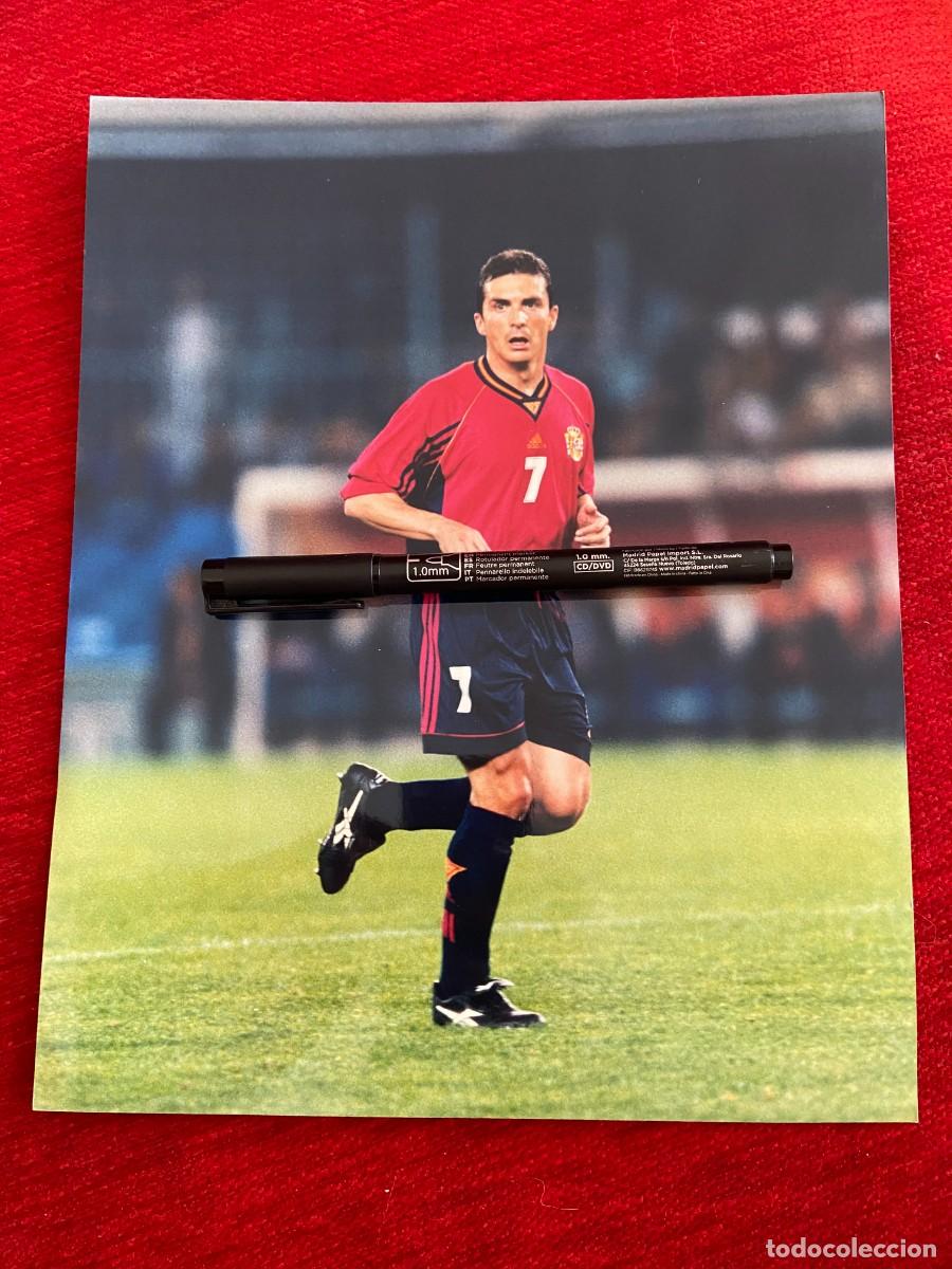 Sports collectibles: FF878 GRAN FOTO FOTOGRAFIA ORIGINAL SELECCION ESPA&Ntilde;OLA ESPA&Ntilde;A SUECIA (25-3-1998) GUILERMO AMOR