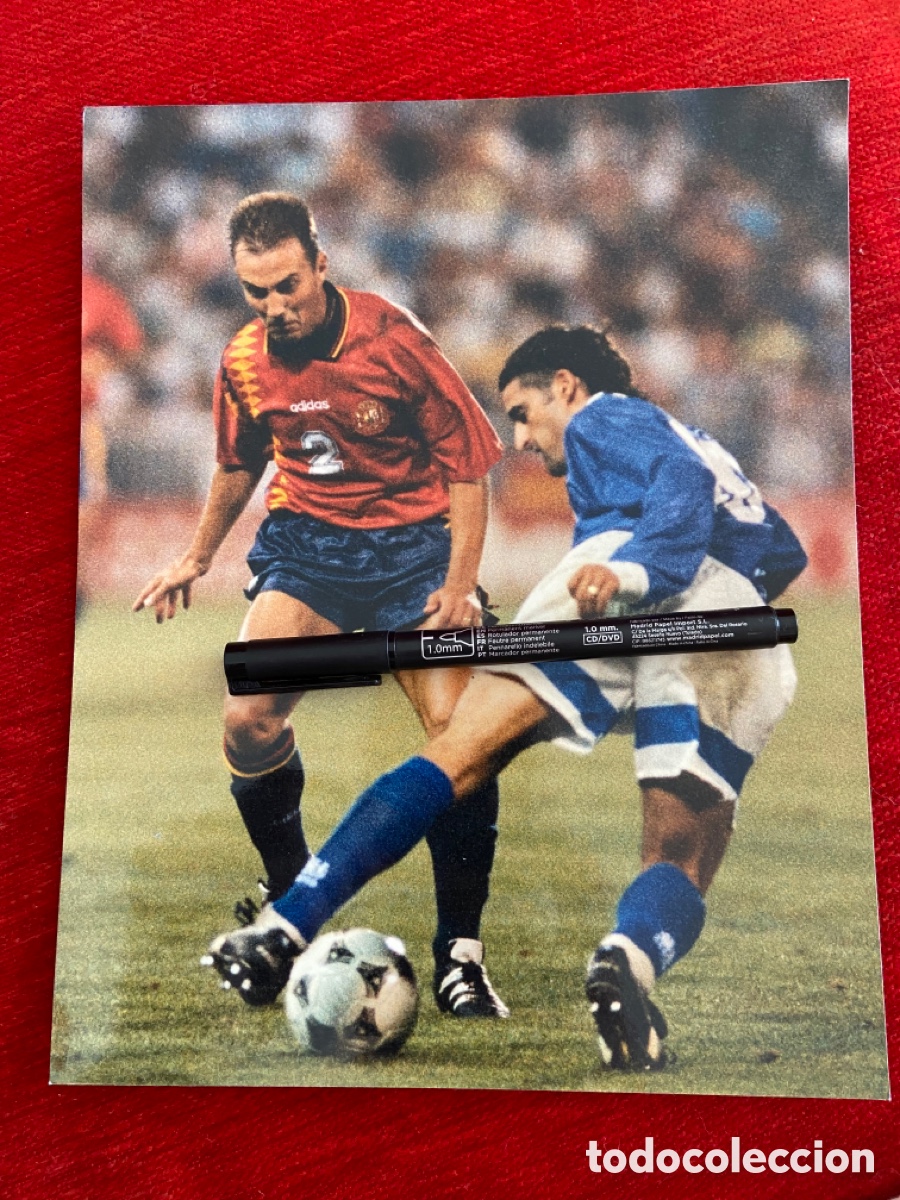 Sports collectibles: FF879 GRAN FOTO FOTOGRAFIA ORIGINAL SELECCION ESPA&Ntilde;OLA ESPA&Ntilde;A CHIPRE (6-9-1995) BELSUE