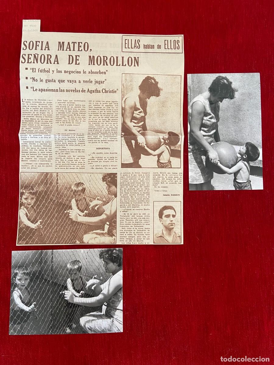 Collectionnisme sportif: R26738 LOTE 2 FOTOS FOTOGRAFIAS ORIGINALES RECORTE PERIODICO SOFIA MATEO EMILIO MOROLLON E HIJOS