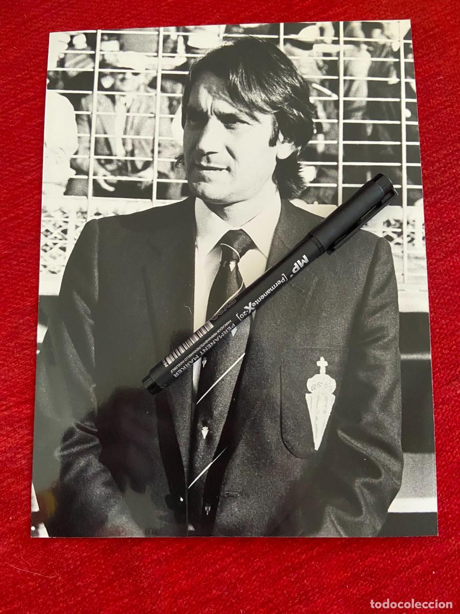 Collectionnisme sportif: F31680 FOTO FOTOGRAFIA ORIGINAL VICENTE MIERA ENTRENADOR SPORTING GIJON