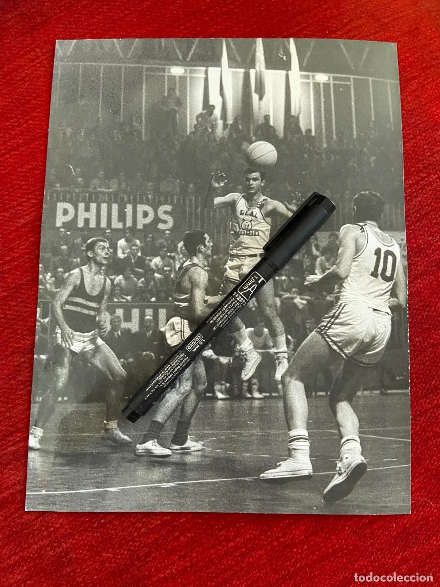 Sports collectibles: F31910 FOTO FOTOGRAFIA ORIGINAL COPA EUROPA BALONCESTO REAL MADRID HONVED (4-12-1969)