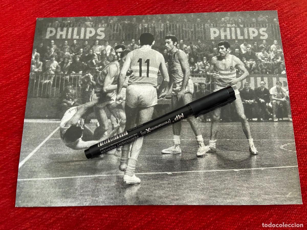 Sports collectibles: F31914 FOTO FOTOGRAFIA ORIGINAL COPA EUROPA BALONCESTO REAL MADRID HONVED (4-12-1969)