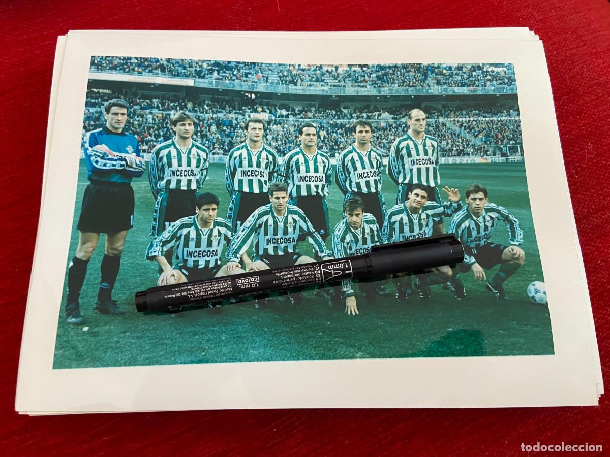 Sports collectibles: F31957 FOTO FOTOGRAFIA ORIGINAL ONCE ALINEACION REAL BETIS ROBERTO RIOS ALFONSO JARO JARNI