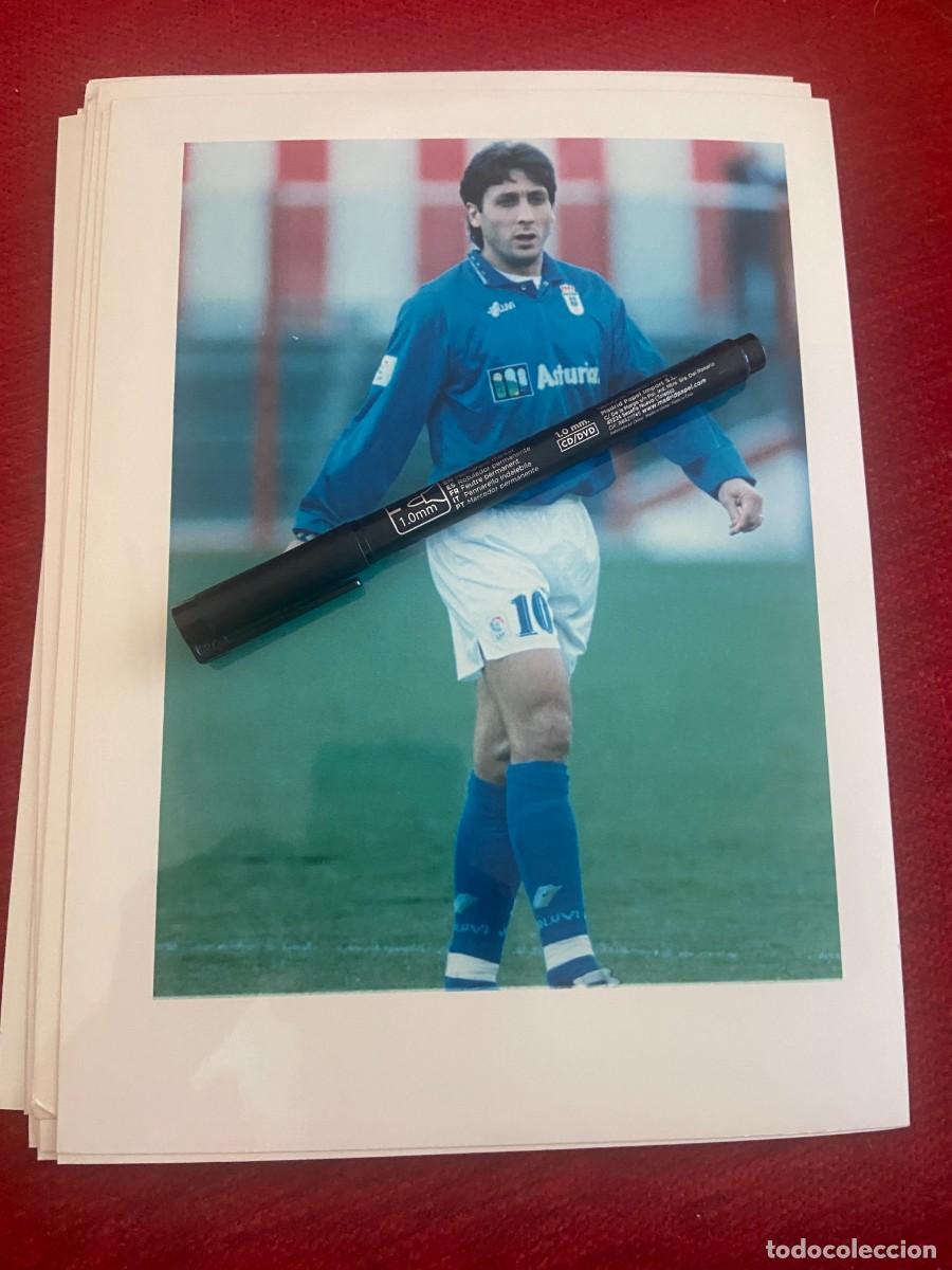 Collectionnisme sportif: F32142 FOTO FOTOGRAFIA ORIGINAL FUTBOL REAL OVIEDO CARLOS ANTONIO MU&Ntilde;OZ COBO