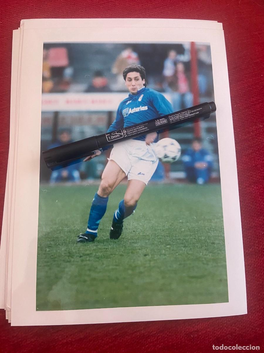 Collectionnisme sportif: F32143 FOTO FOTOGRAFIA ORIGINAL FUTBOL REAL OVIEDO CARLOS ANTONIO MU&Ntilde;OZ COBO