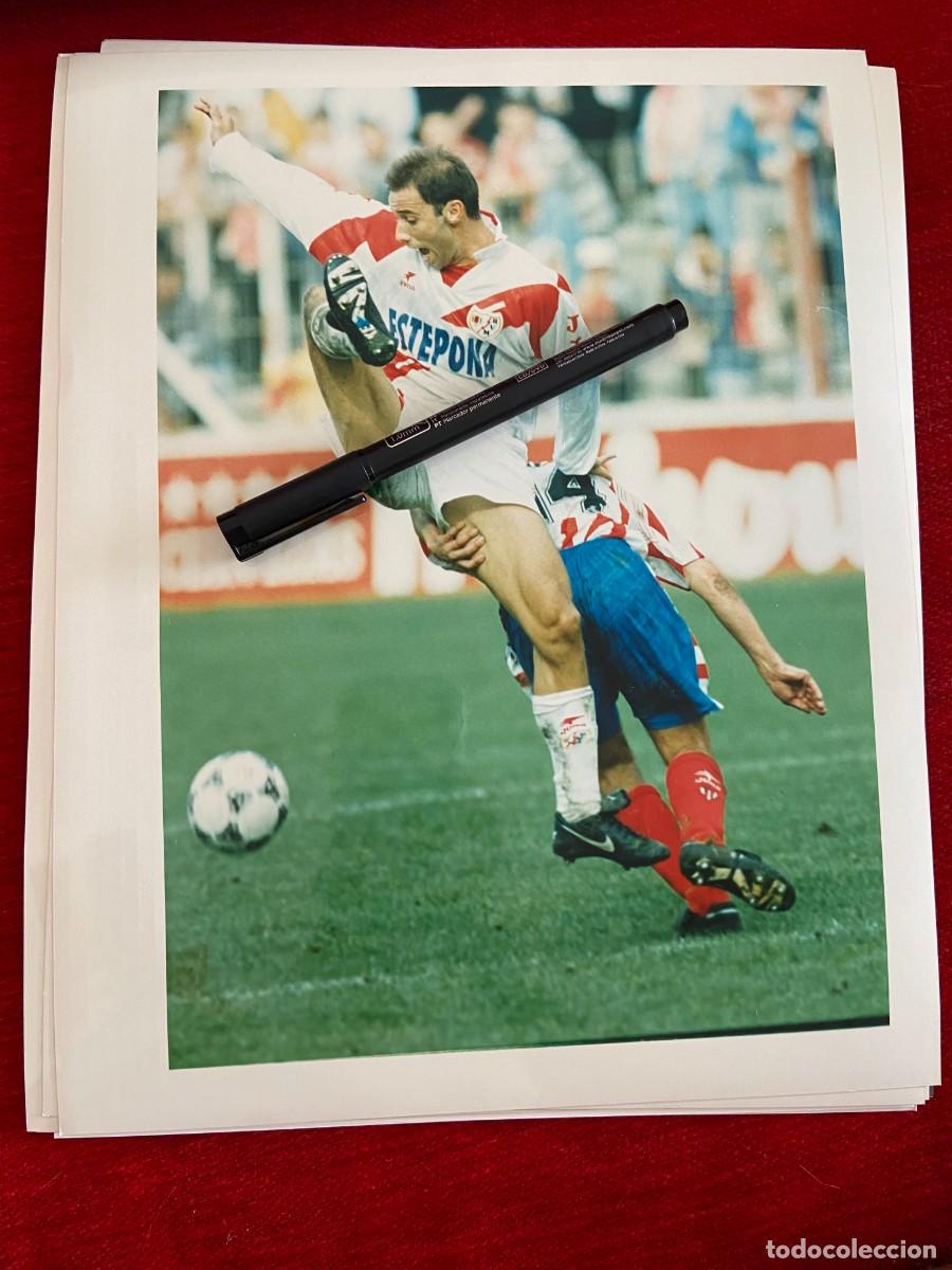 Collectionnisme sportif: FF958 GRAN FOTO FOTOGRAFIA ORIGINAL FUTBOL RAYO VALLECANO SPORTING GIJON