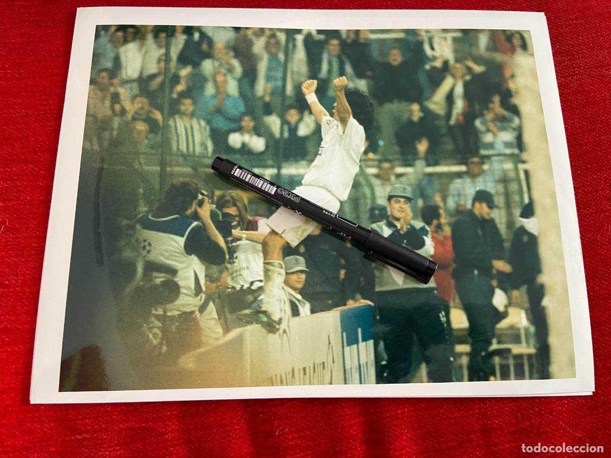 Sports collectibles: FF1123 GRAN FOTO FOTOGRAFIA ORIGINAL FUTBOL CELEBRACION GOL IVAN ZAMORANO CHAMPIONS