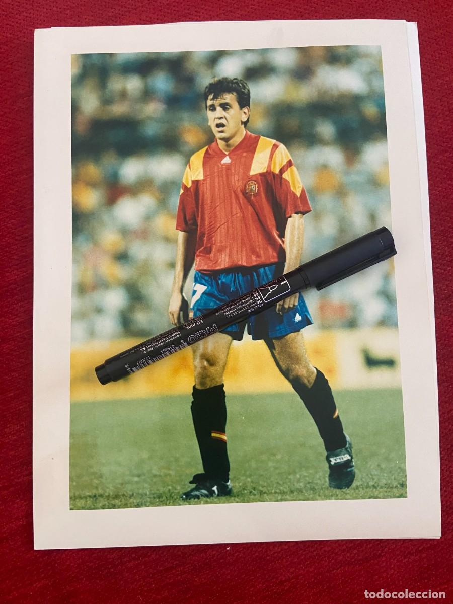 Collectionnisme sportif: F32816 FOTO FOTOGRAFIA ORIGINAL SELECCION ESPA&Ntilde;OLA ESPA&Ntilde;A QUIQUE ESTEBARANZ