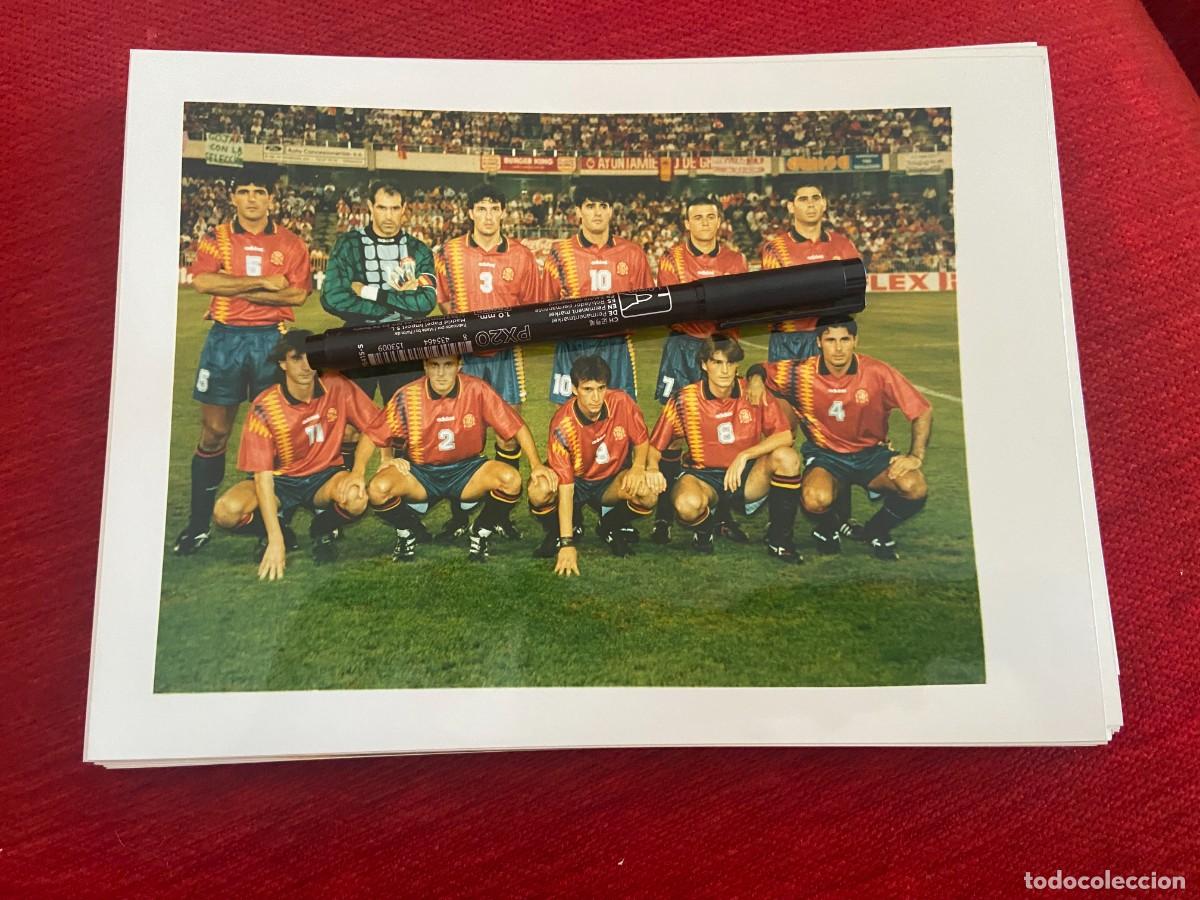Collectionnisme sportif: F32819 FOTO FOTOGRAFIA ORIGINAL SELECCION ESPA&Ntilde;OLA ESPA&Ntilde;A ONCE ALINEACION LUIS ENRIQUE GUERRERO