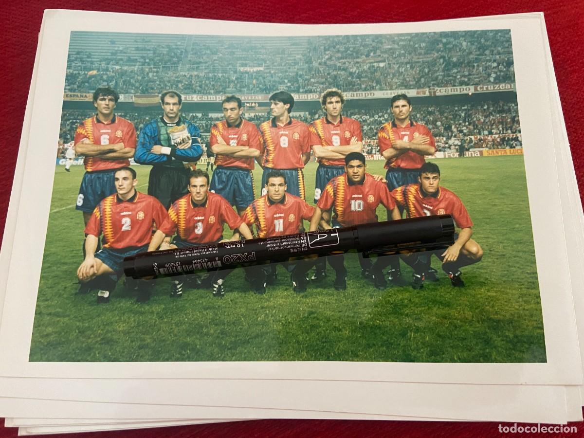 Collectionnisme sportif: F32827 FOTO FOTOGRAFIA ORIGINAL SELECCION ESPA&Ntilde;OLA ESPA&Ntilde;A ONCE ALINEACION ZUBI CAMINERO LUIS ENRIQUE