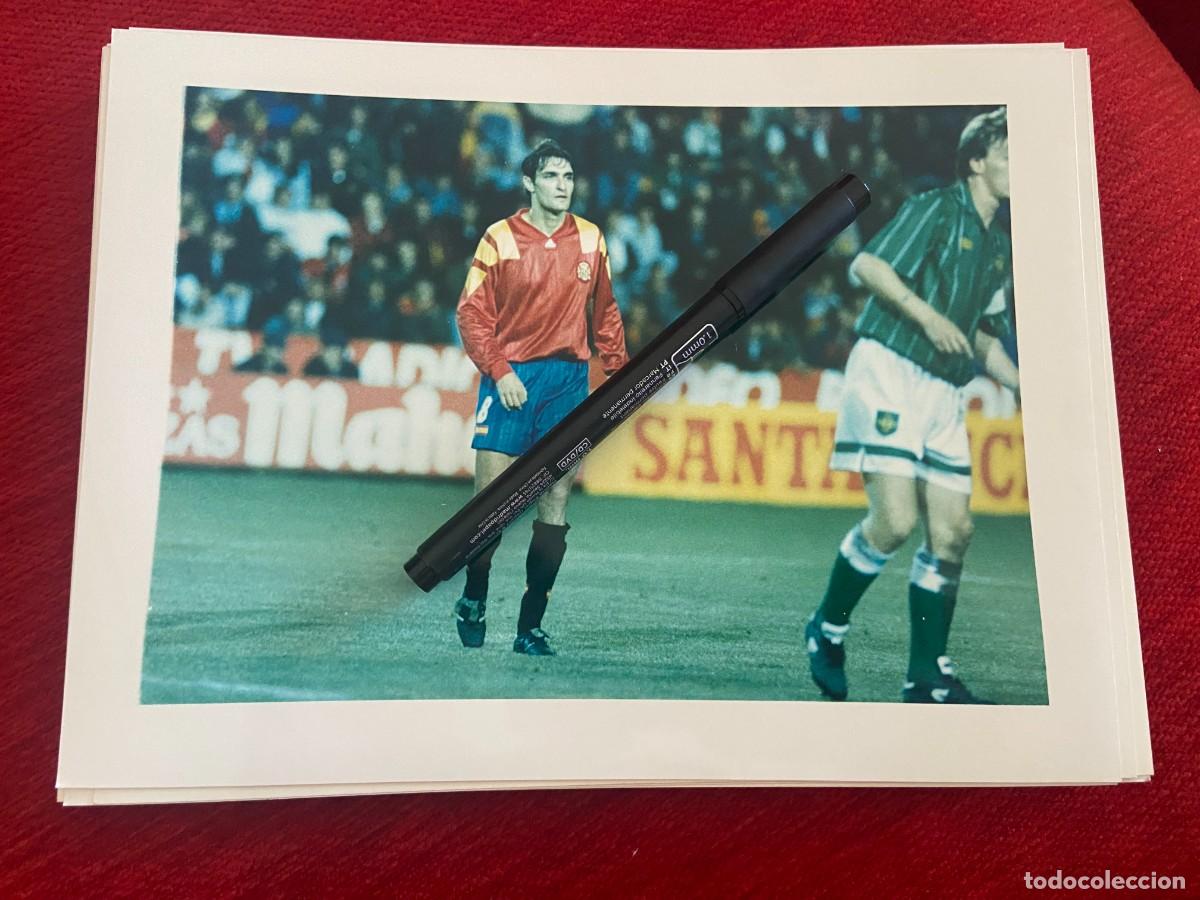 Sports collectibles: F32839 FOTO FOTOGRAFIA ORIGINAL SELECCION ESPA&Ntilde;OLA ESPA&Ntilde;A IRLANDA DEL NORTE 1993 ALDANA