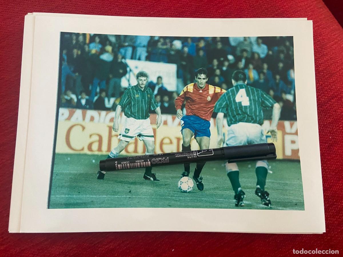 Collectionnisme sportif: F32848 FOTO FOTOGRAFIA ORIGINAL SELECCION ESPA&Ntilde;OLA ESPA&Ntilde;A IRLANDA DEL NORTE 1993 ALDANA