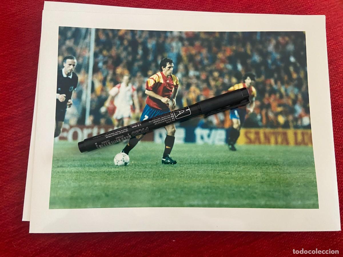 Collectionnisme sportif: F32855 FOTO FOTOGRAFIA ORIGINAL SELECCION ESPA&Ntilde;OLA ESPA&Ntilde;A 1-0 DINAMARCA (17-11-1993) GOICOETXEA
