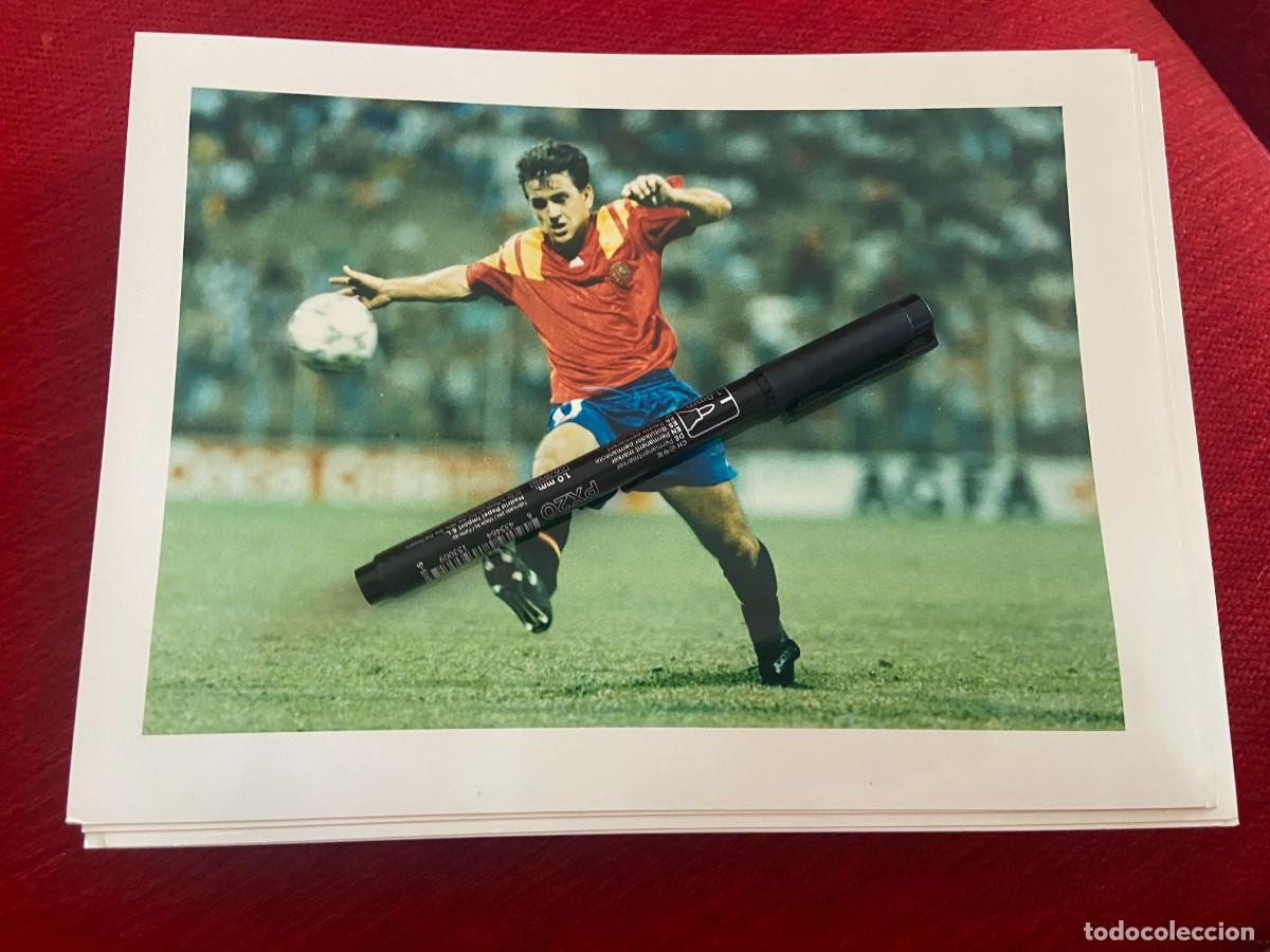 Collectionnisme sportif: F32864 FOTO FOTOGRAFIA ORIGINAL SELECCION ESPA&Ntilde;OLA ESPA&Ntilde;A QUIQUE ESTEBARANZ