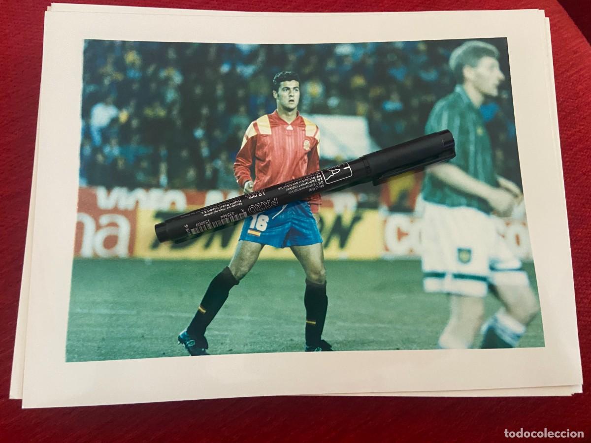 Collectionnisme sportif: F32870 FOTO FOTOGRAFIA ORIGINAL SELECCION ESPA&Ntilde;OLA ESPA&Ntilde;A IRLANDA DEL NORTE 1993 KIKO NARVAEZ