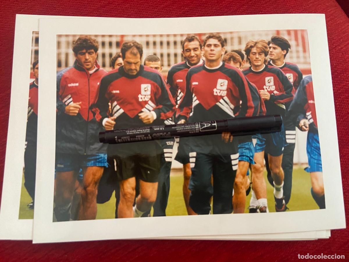 Collectionnisme sportif: F32937 FOTO FOTOGRAFIA ORIGINAL SELECCION ESPA&Ntilde;OLA ESPA&Ntilde;A ENTRENAMIENTO ZUBIZARRETA HIERRO