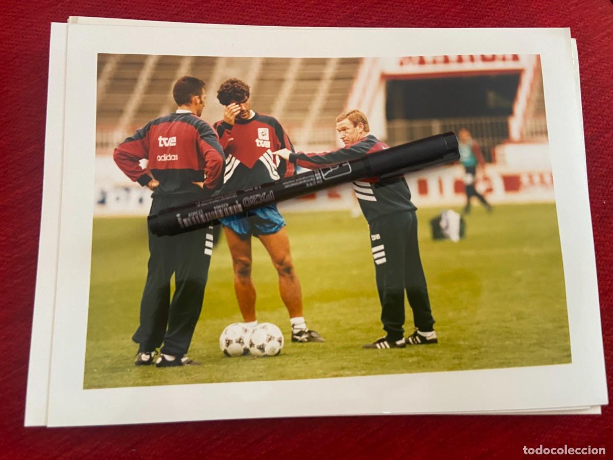 Collectionnisme sportif: F32957 FOTO FOTOGRAFIA ORIGINAL SELECCION ESPA&Ntilde;OLA ESPA&Ntilde;A ENTRENAMIENTO JAVIER CLEMENTE NADAL PIZZI