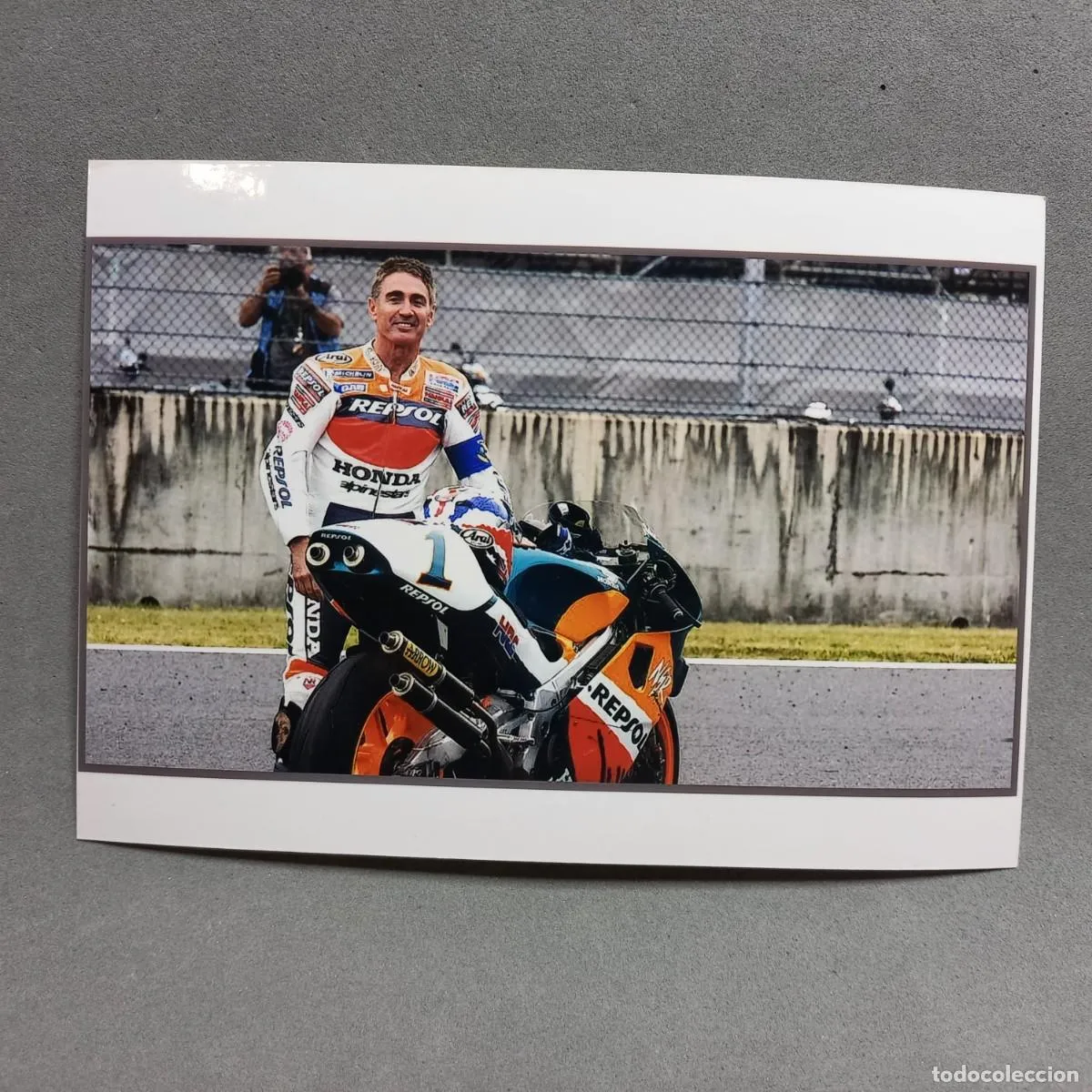 Fotografía de Mike Doohan, Team Repsol Honda, Honda NSR500, año 1997, Fotógrafo: Juan Vilches