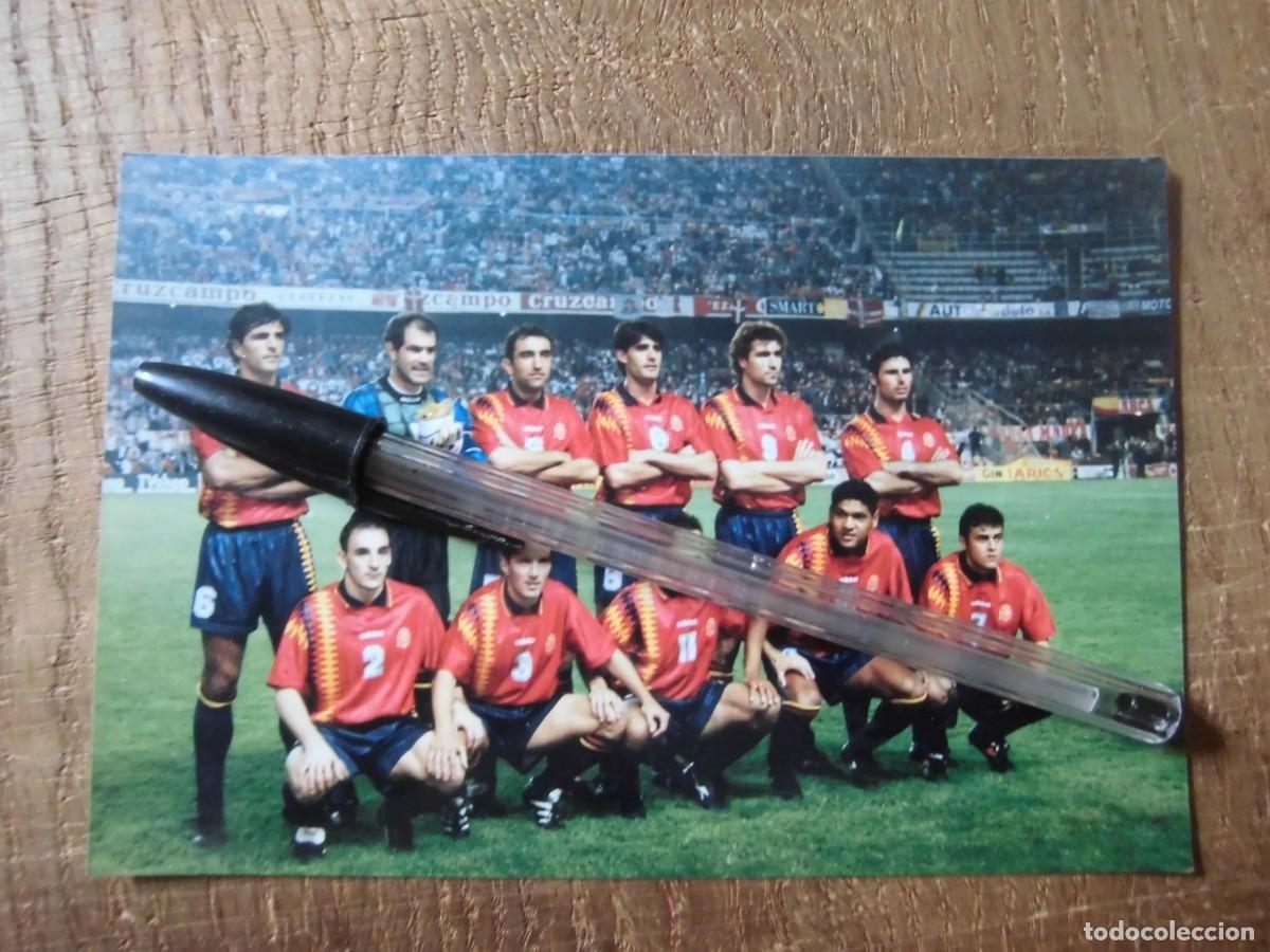 Collectionnisme sportif: FOTOGRAF&Iacute;A ALINEACI&Oacute;N ESPA&Ntilde;A 10 x 15 FUJICOLOR 1995/96