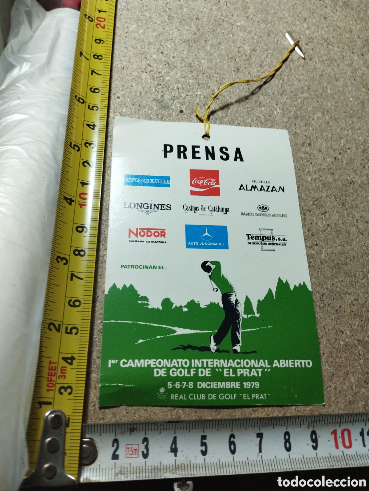Collectionnisme sportif: Primer campeonato internacional abierto de golf de el Prat 1979