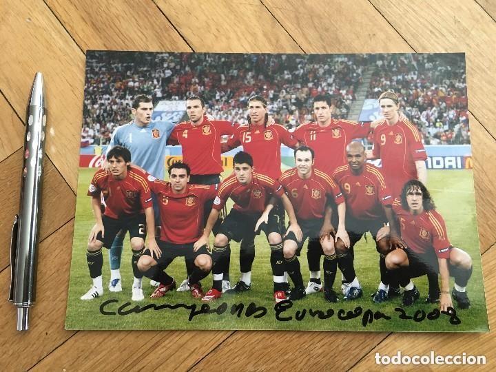 Collectionnisme sportif: F15718 FOTO FOTOGRAFIA FUTBOL CAMPEONES ONCE ALINEACION EURO EUROCOPA 2008 SELECCION ESPA&Ntilde;OLA ESPA&Ntilde;A
