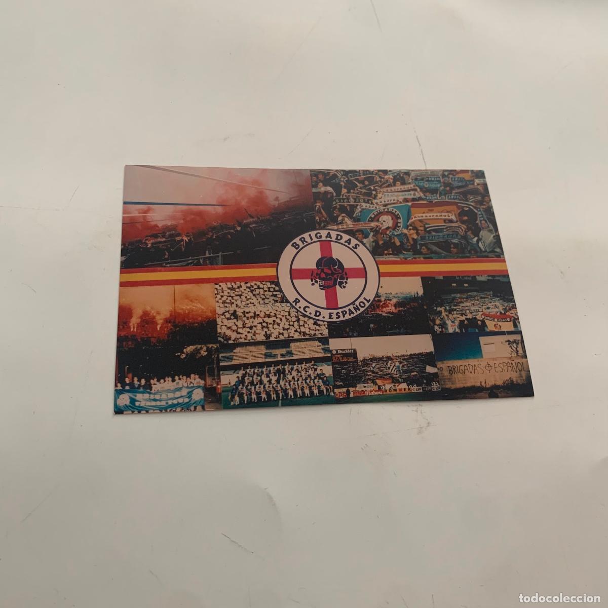 Collectionnisme sportif: FOTOGRAFIA FOTO A&Ntilde;OS 80-90 FOTOMONTAJE BRIGADAS BLANQUIAZULES RCD ESPA&Ntilde;OL