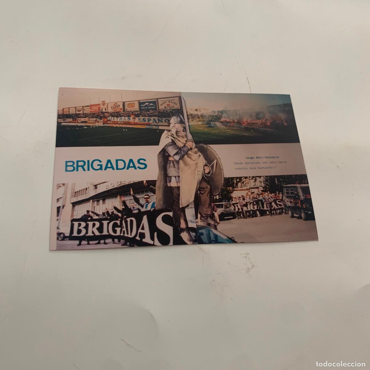 Collectionnisme sportif: FOTOGRAFIA FOTO A&Ntilde;OS 80-90 FOTOMONTAJE BRIGADAS BLANQUIAZULES RCD ESPA&Ntilde;OL GRUPO ANTI-VALENCIA
