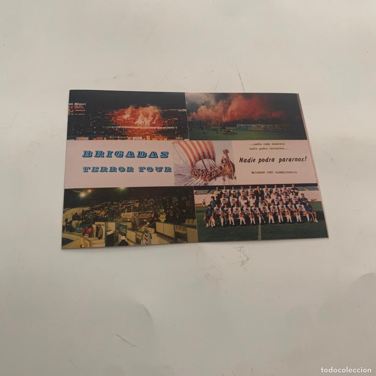 Collectionnisme sportif: FOTOGRAFIA FOTO A&Ntilde;OS 80-90 FOTOMONTAJE BRIGADAS BLANQUIAZULES RCD ESPA&Ntilde;OL TERROR TOUR